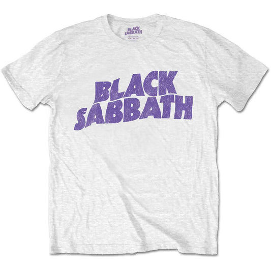 Black Sabbath Wavy Logo Vintage Slim Fit T-shirt Front