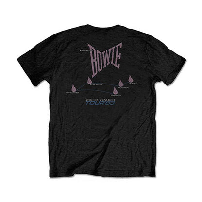 David Bowie '83 Tour (Back Print) Slim Fit T-shirt Back