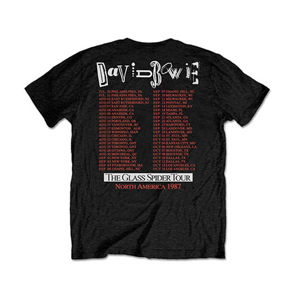 David Bowie Glass Spider Tour (Back Print) Slim Fit T-shirt Back