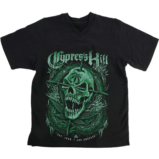 Cypress Hill Est 1988 Green Skull Footbal  Jersey Front