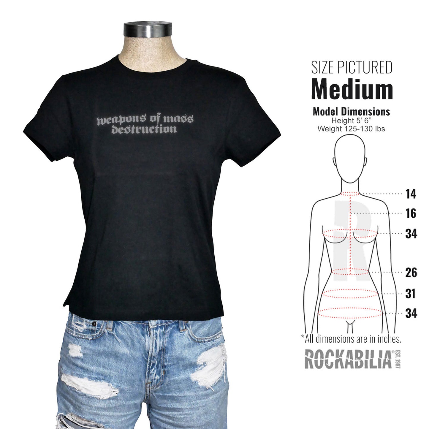 Weapons Baby Doll Junior Top