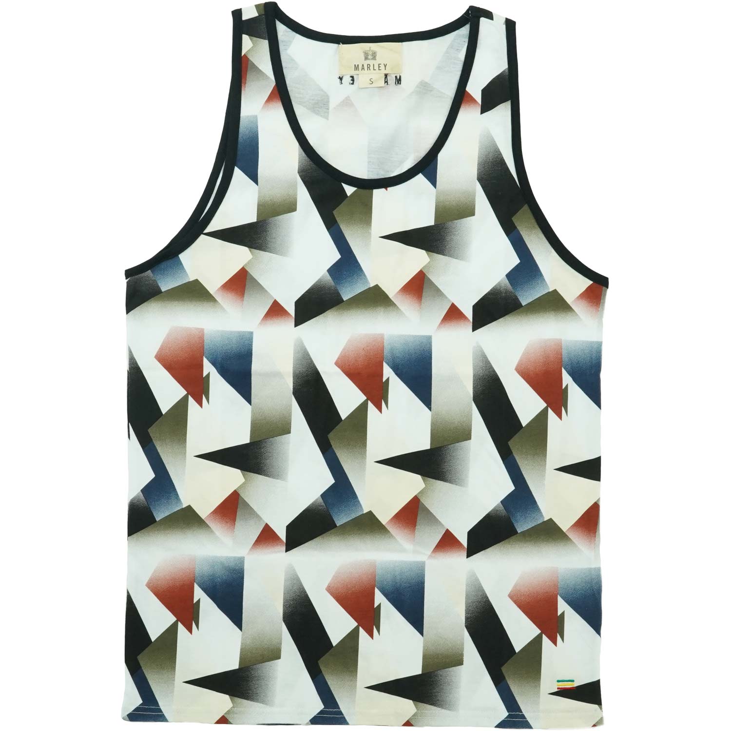 Bob Marley Glass Print Mens Tank Front