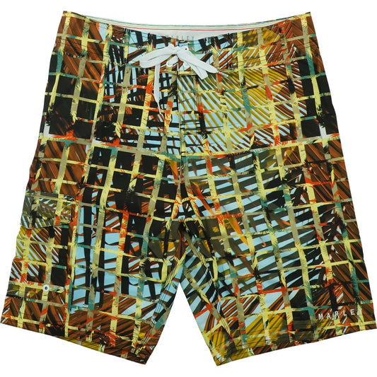 Bob Marley Grid Board Shorts Front
