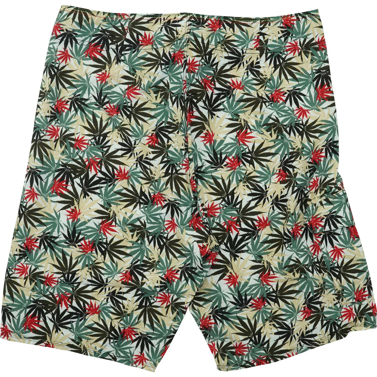 Bob Marley Allover Leaf Board Shorts Back