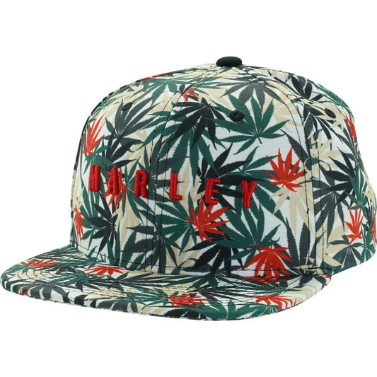 Bob Marley Leaf Print Hat Baseball Cap Front