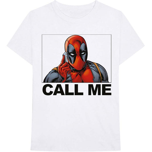 Deadpool Call Me Slim Fit T-shirt Front