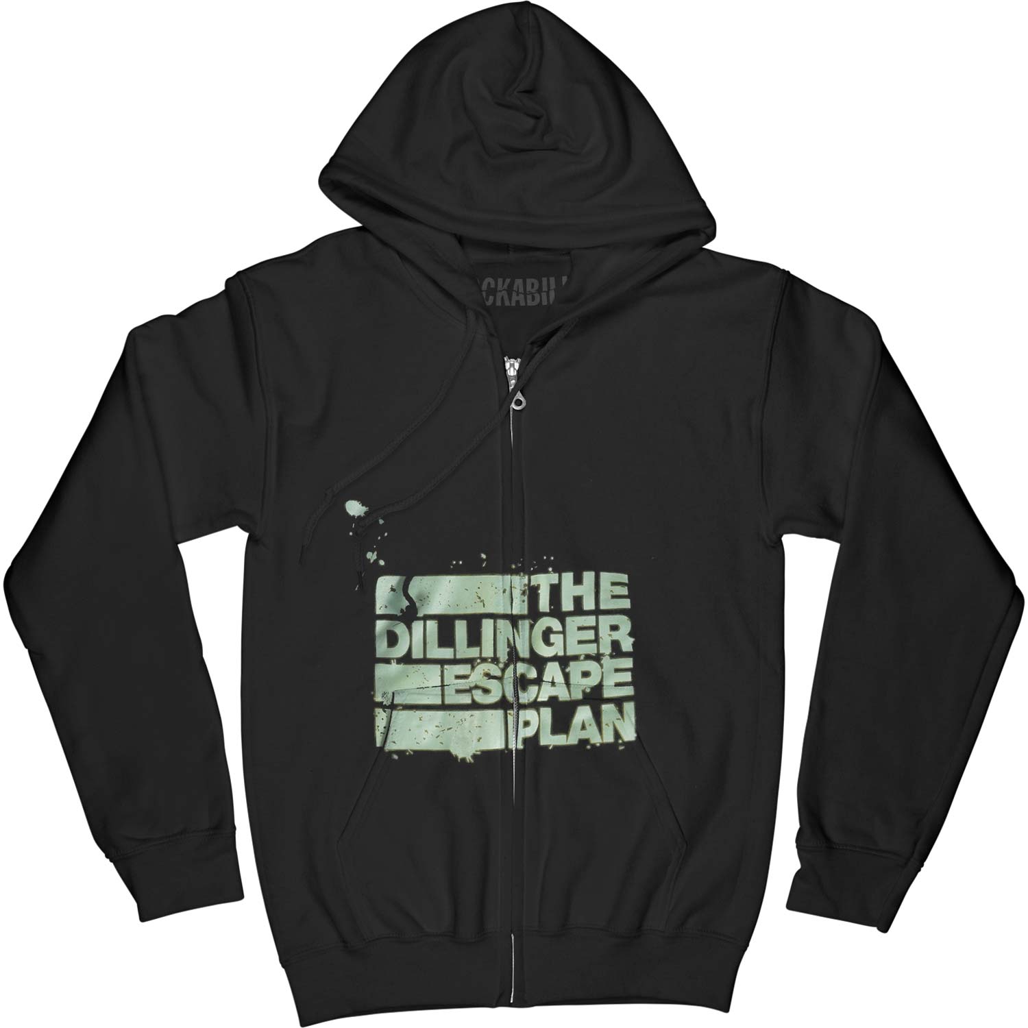 Dillinger Escape Plan Bleach Zippered Hooded Sweatshirt Front