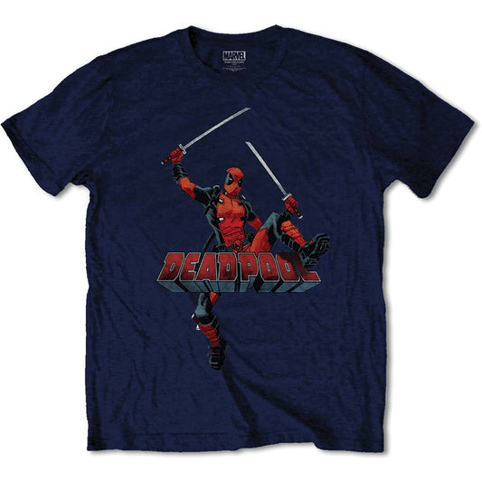 Deadpool Logo Jump Slim Fit T-shirt Front