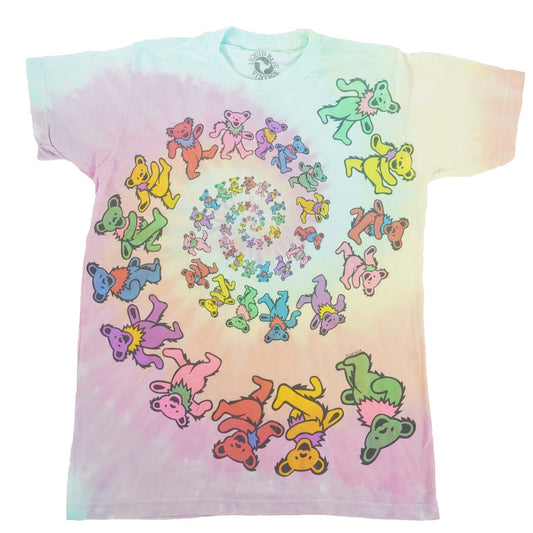 Grateful Dead Vintage Spiral Bears Tie Dye T-shirt Front