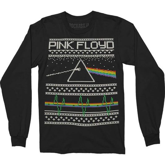 Pink Floyd Dark Side Xmas Sweater Long Sleeve Front