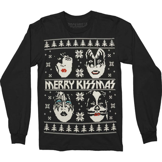 Merry KISSmas Sweater Long Sleeve Front