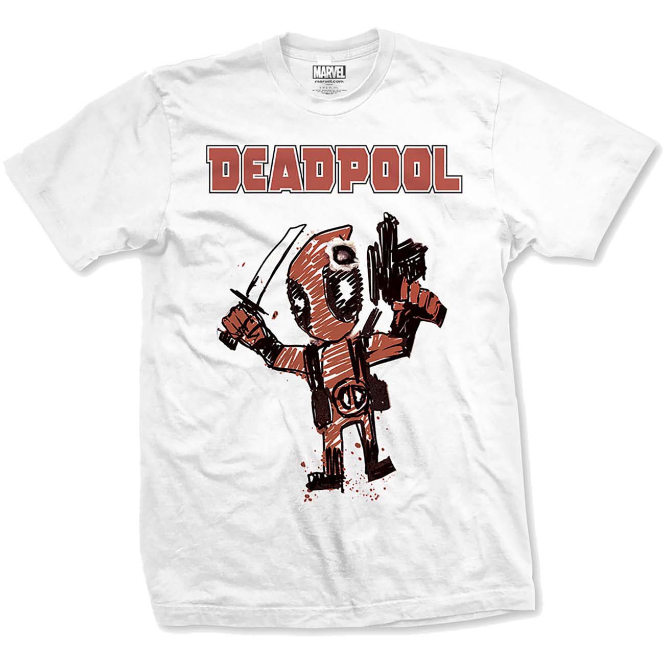 Deadpool Cartoon Bullet Slim Fit T-shirt Front