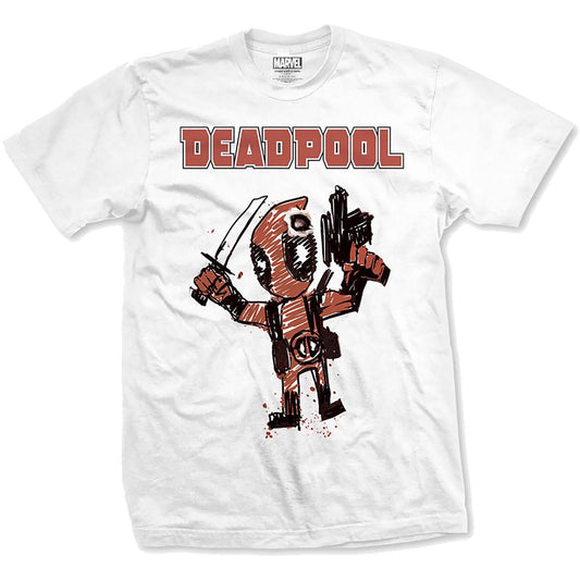 Deadpool Cartoon Bullet Slim Fit T-shirt Front