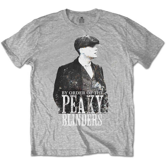 Peaky Blinders Grey Character Slim Fit T-shirt Front