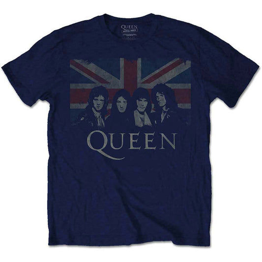 Queen Vintage Union Jack Slim Fit T-shirt Front