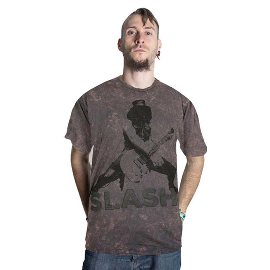 Slash Snow-Blind with Acid Wash Finish & Puff Print Overlay Vintage T-shirt Front