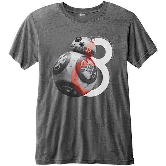 Star Wars Episode VIII BB-8 Big Eight (Burn Out) Vintage T-shirt Front