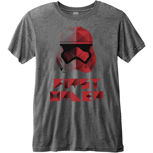 Star Wars Episode VIII First Order Geo (Burn Out) Vintage T-shirt Front