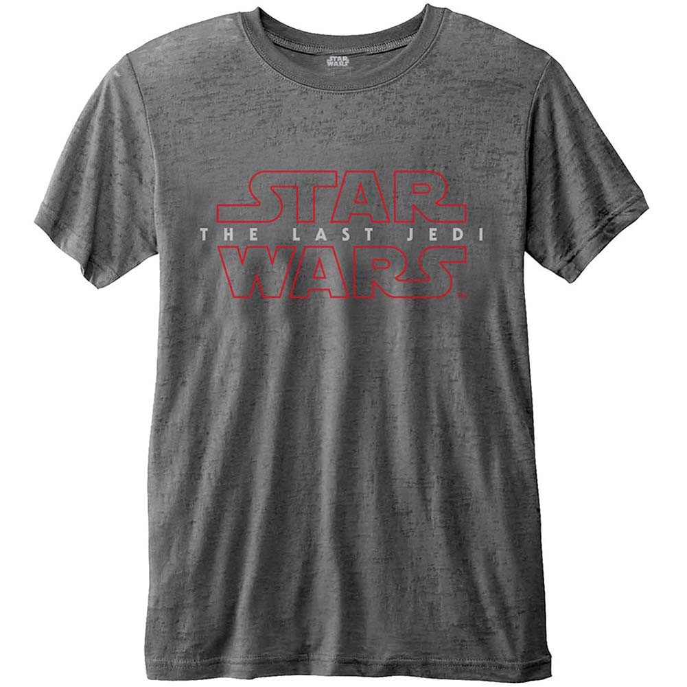 Star Wars Episode VIII The Last Jedi Logo (Burn Out) Vintage T-shirt Front