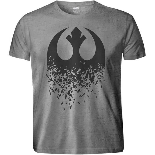 Star Wars Episode VIII Rebel Logo Splintered Vintage T-shirt Front
