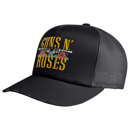 Guns N Roses Stacked Logo Trucker Cap Trucker Cap Front