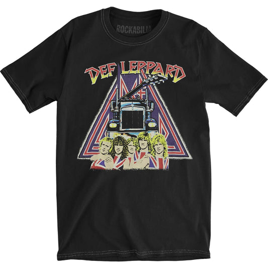 Def Leppard On Thru The Night Tour 80 Vintage T-shirt Front