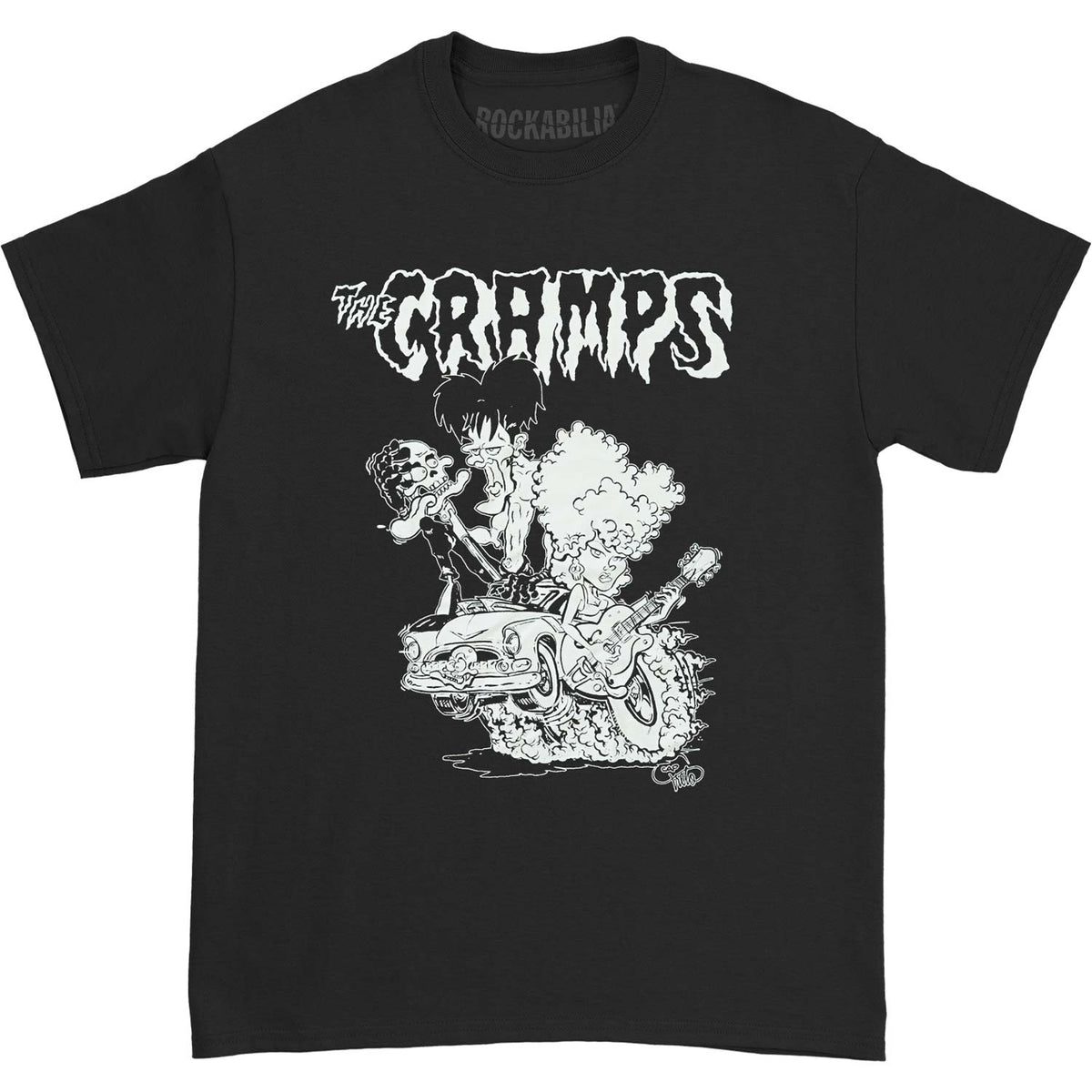Cramps Hot Rod Cartoon Slim Fit T-shirt Front