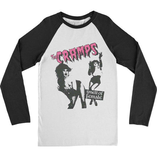 Cramps Smell Of Female Raglan Baseball Jersey Front