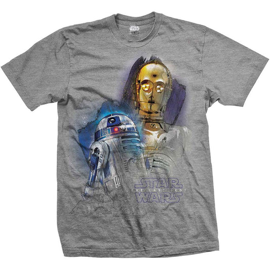 Star Wars Episode VIII Droids Portrait Slim Fit T-shirt Front