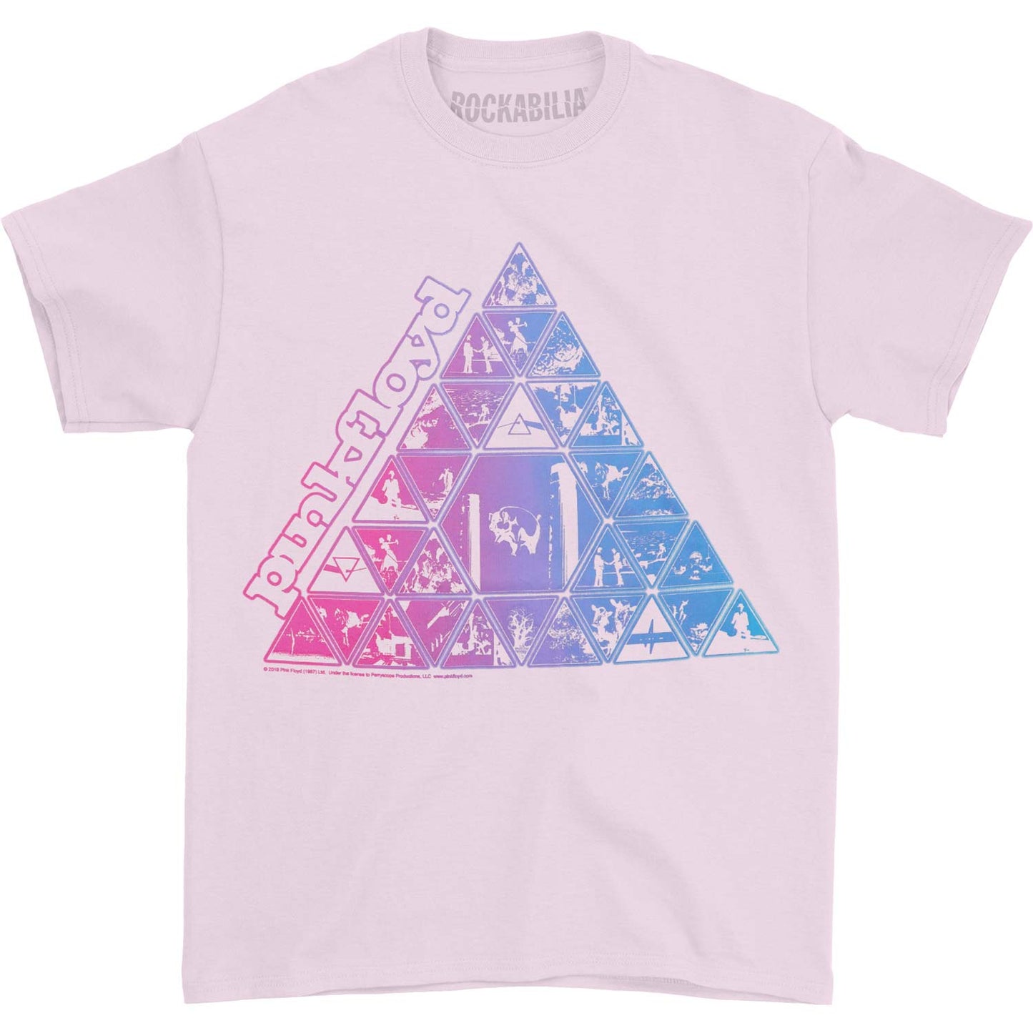 Pink Floyd Pyramid Blue & Pink T-shirt Front