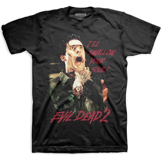 StudioCanal Evil Dead 2 Swallow Your Soul Slim Fit T-shirt Front