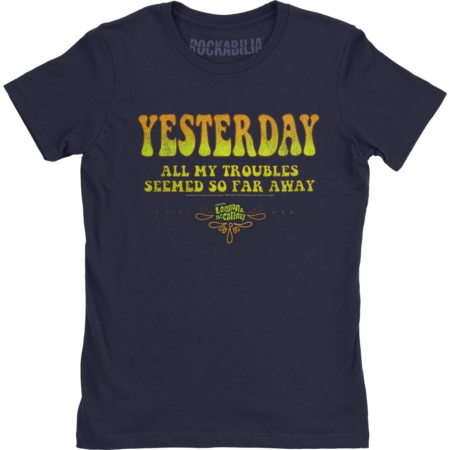 Beatles Lyrics By Lennon & McCartney Yesterday Dark Junior Top