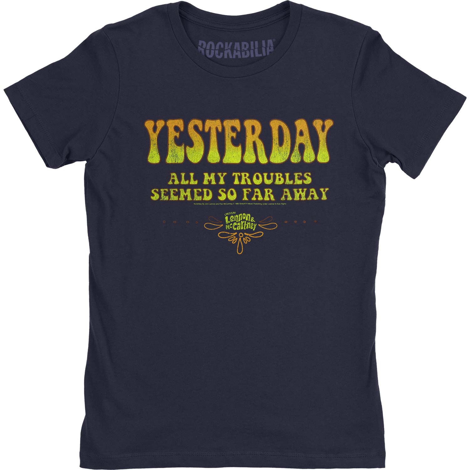 Beatles Lyrics By Lennon & McCartney Yesterday Dark Junior Top