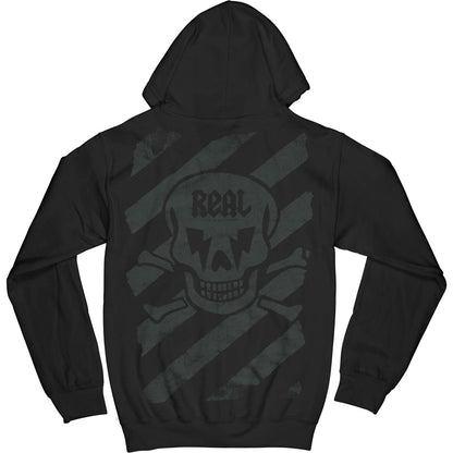 Real Skateboards Zippered Hooded Sweatshirt Back