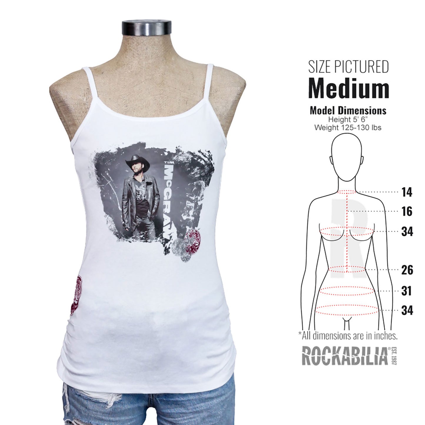 Vintage Distressed Tim McGraw Womens Tank