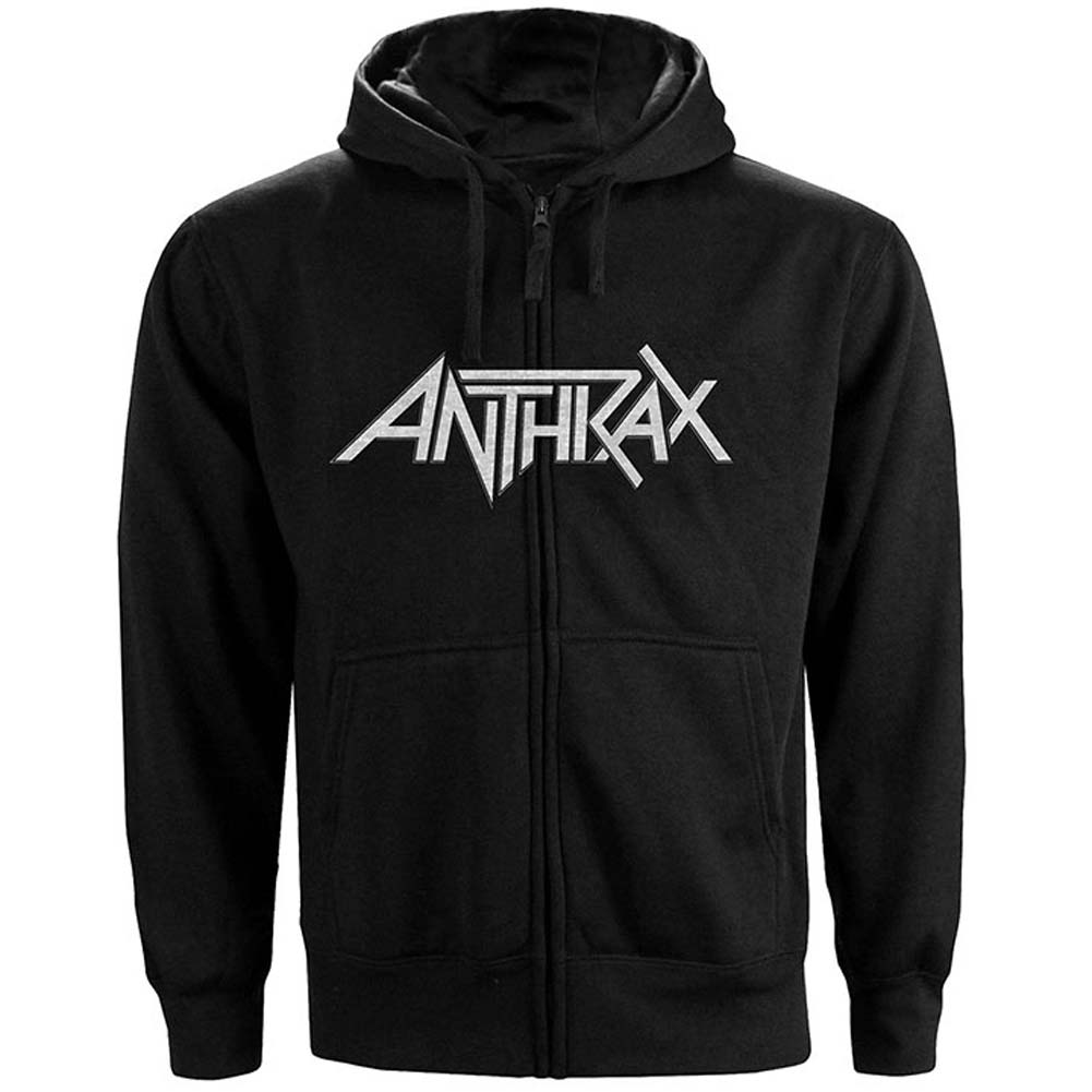 Anthrax Not Man NYC (Back Print) Zippered Hooded Sweatshirt Front