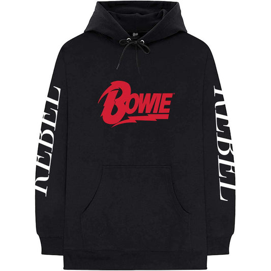 David Bowie Rebel Rebel Hooded Sweatshirt Front