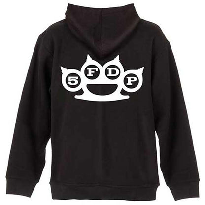 Five Finger Death Punch Knuckles (Back Print) Zippered Hooded Sweatshirt Back