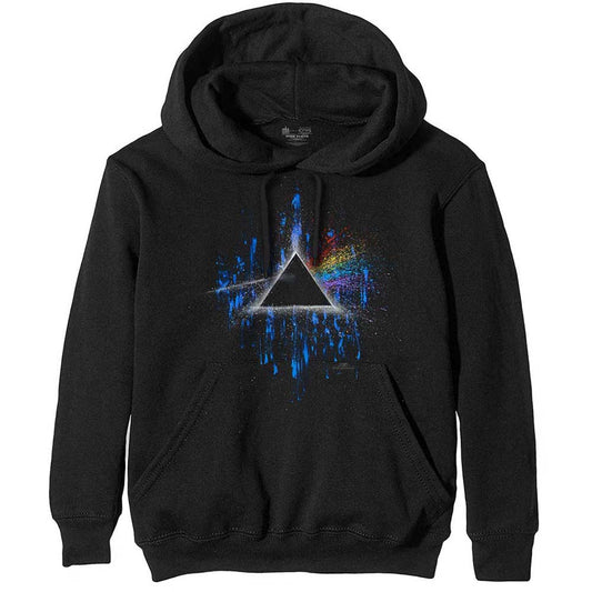 Pink Floyd Dark Side of the Moon Blue Splatter Hooded Sweatshirt Front