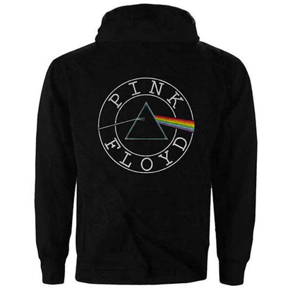 Pink Floyd Circle Logo (Back Print) Zippered Hooded Sweatshirt Back