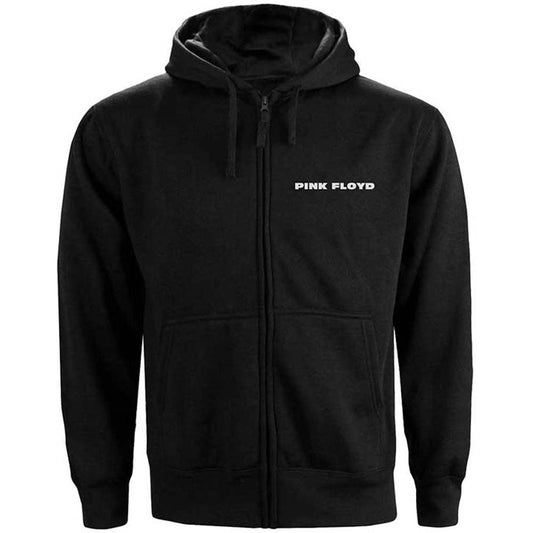 Pink Floyd Circle Logo (Back Print) Zippered Hooded Sweatshirt Front