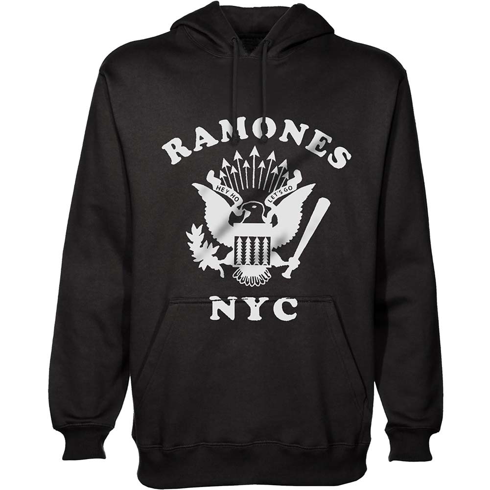 Ramones Retro Eagle New York City Hooded Sweatshirt Front