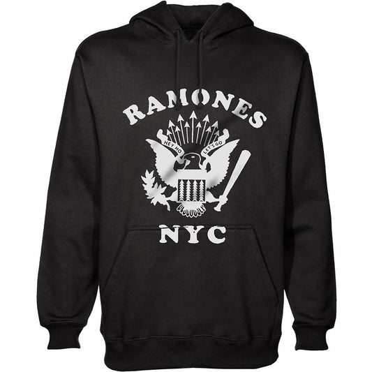 Ramones Retro Eagle New York City Hooded Sweatshirt Front