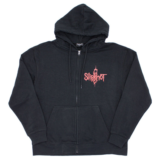 Slipknot 9 Point Star (Back Print) Zippered Hooded Sweatshirt Front