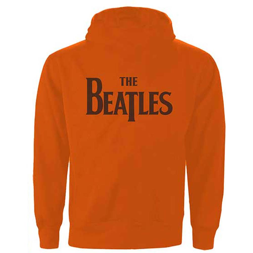 Beatles Drop T Logo (Back Print) Zippered Hooded Sweatshirt Back