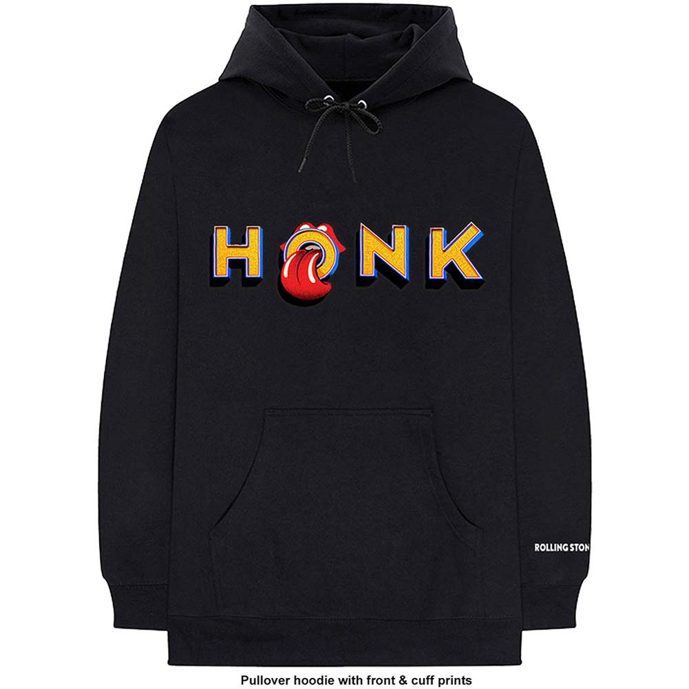 Rolling Stones Honk Letters (Cuff Print) Hooded Sweatshirt Front