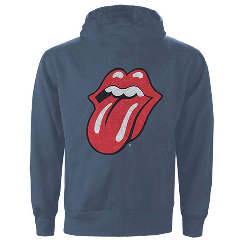 Rolling Stones Classic Tongue (Back Print) Zippered Hooded Sweatshirt Back