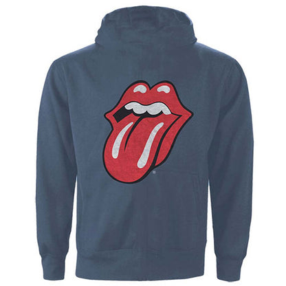 Rolling Stones Classic Tongue (Back Print) Zippered Hooded Sweatshirt Back