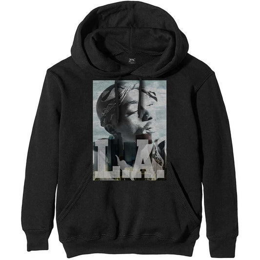 Tupac LA Skyline Hooded Sweatshirt Front