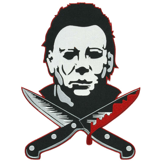 Halloween Michael Myers Knives Back Patch by Rock Rebel Embroidered Patch Front